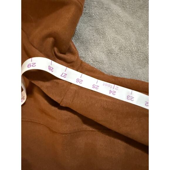 NWOT Anthropologie faux suede legging pants in cedar Brown Size 26 Professional - Picture 8 of 9